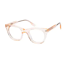 Square Transparent Amber Eyeglasses