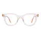 Square Transparent Amber Eyeglasses