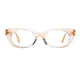 Cat-eye Transparent Amber Eyeglasses