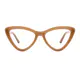 Cat-eye Transparent Brown Eyeglasses