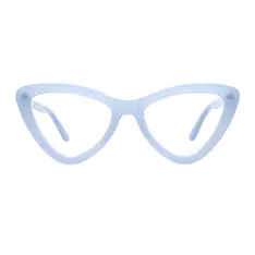 Cat-eye Transparent Blue Eyeglasses