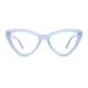 Cat-eye Transparent Blue Eyeglasses