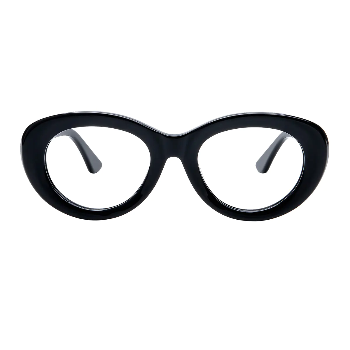 Oval Black Eyeglasses
