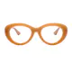 Oval Transparent Brown Eyeglasses