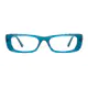 Rectangle Transparent Blue Eyeglasses