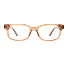 Rectangle Transparent Amber Eyeglasses