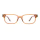 Rectangle Transparent Amber Eyeglasses