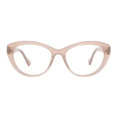 Oval Transparent Amber Eyeglasses
