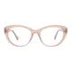Oval Transparent Amber Eyeglasses