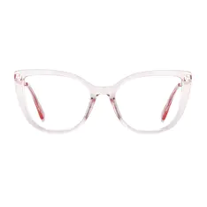 Cat-eye Transparent Red Eyeglasses