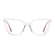Cat-eye Transparent Red Eyeglasses