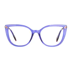 Cat-eye Transparent Purple Eyeglasses