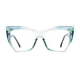 Cat-eye Transparent Green Eyeglasses