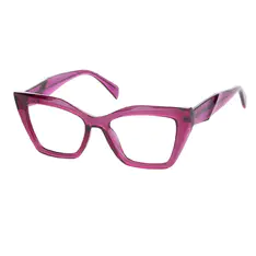 Cat-eye Transparent Purple Eyeglasses