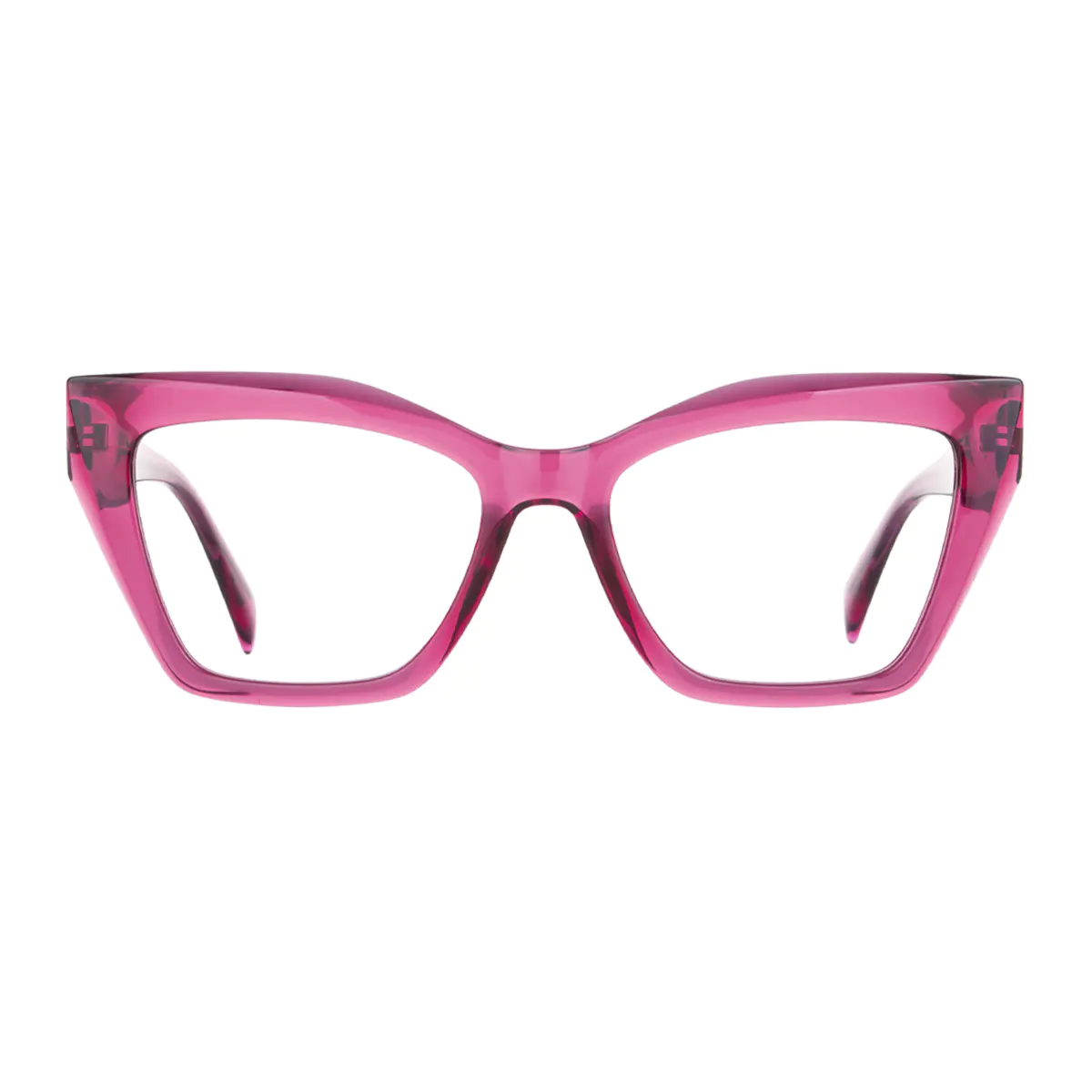 Cat-eye Transparent Purple Eyeglasses