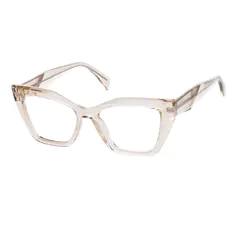 Cat-eye Transparent Amber Eyeglasses