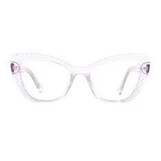 Cat-eye Transparent Pink Eyeglasses
