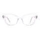 Cat-eye Transparent Pink Eyeglasses