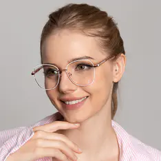Square Black Gold Eyeglasses