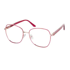 Square Red/Gold Eyeglasses