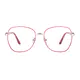 Square Red/Gold Eyeglasses