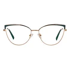 Cat-eye Green/Gold Eyeglasses