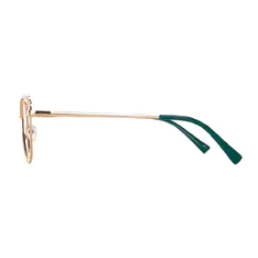 Cat-eye Green/Gold Eyeglasses