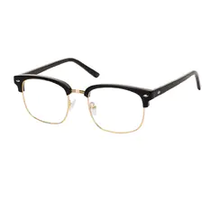 Browline Black/Gold Eyeglasses