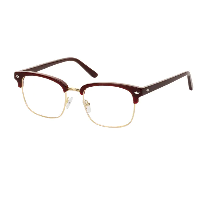 Browline Wine/Gold Eyeglasses