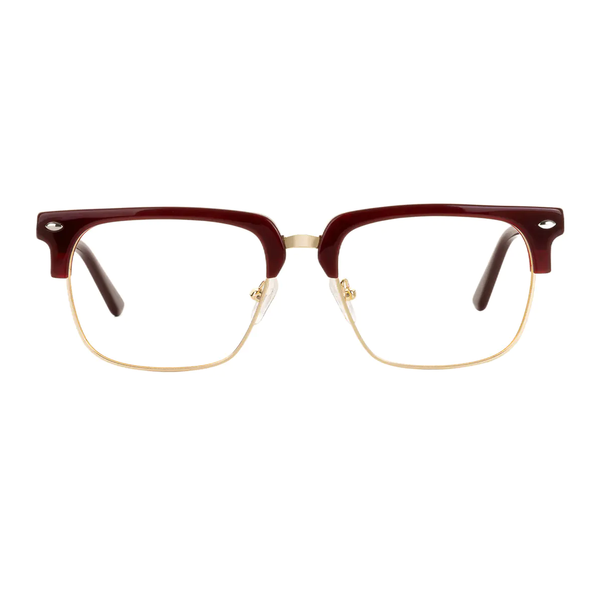 Browline Wine/Gold Eyeglasses