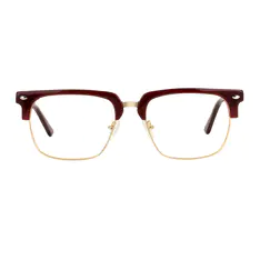 Browline Wine/Gold Eyeglasses