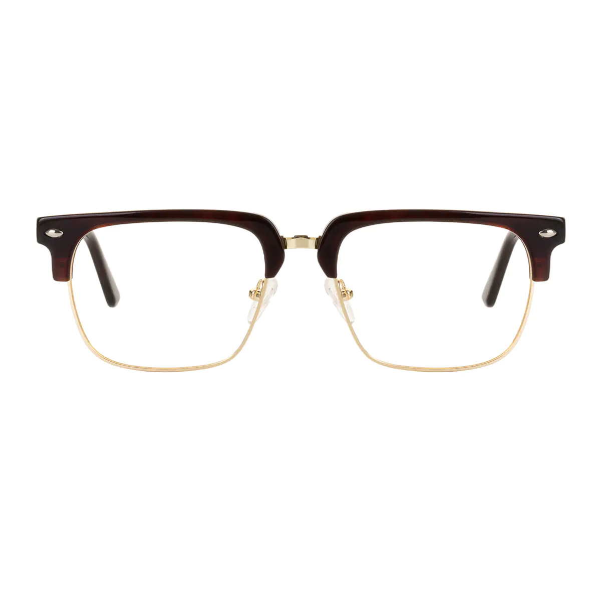 Browline Brown/Gold Eyeglasses