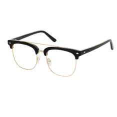 Browline Black Gold Eyeglasses