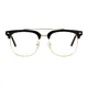 Browline Black Gold Eyeglasses