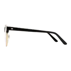 Browline Black Gold Eyeglasses