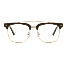 Browline Brown/Gold Eyeglasses