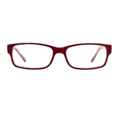 Rectangle Red Eyeglasses