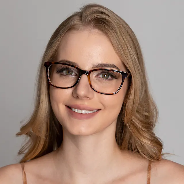 Rectangle Tortoiseshell Eyeglasses