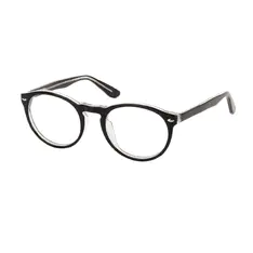 Round Matte Black Eyeglasses