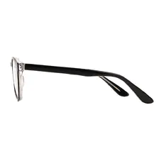 Round Matte Black Eyeglasses