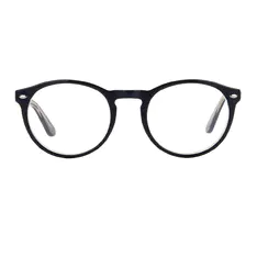 Round Blue Eyeglasses