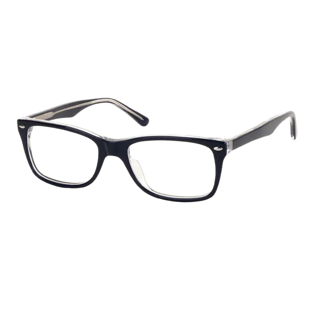Rectangle Blue Eyeglasses
