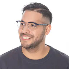 Square Blue/Clear Eyeglasses