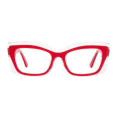 Square Red Eyeglasses