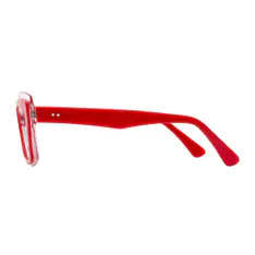 Square Red Eyeglasses