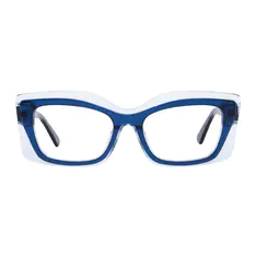 Square Blue Eyeglasses