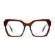 Square Transparent Brown Eyeglasses