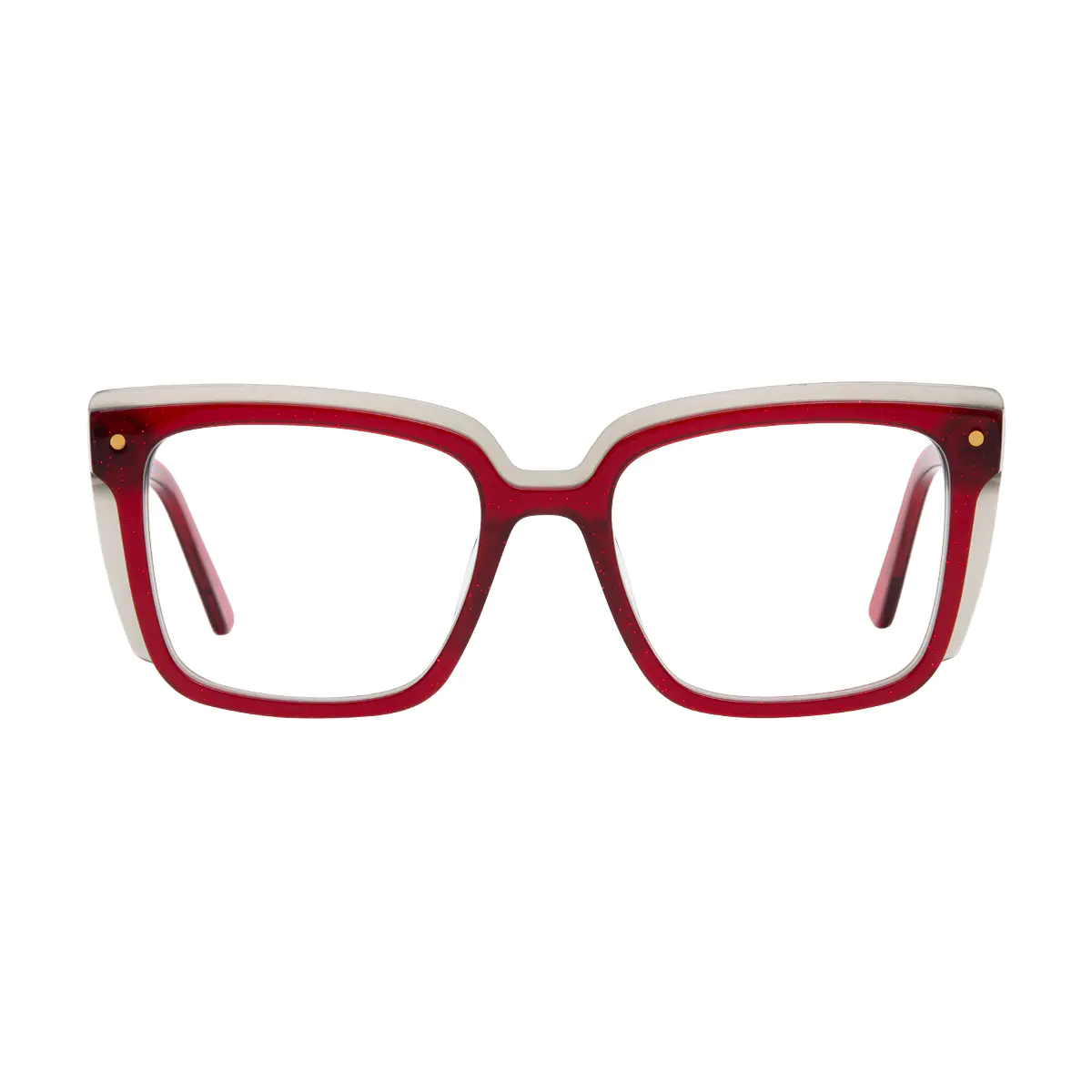 Square Red Eyeglasses