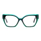 Geometric Black/Green Eyeglasses