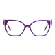 Geometric Transparent Purple Eyeglasses